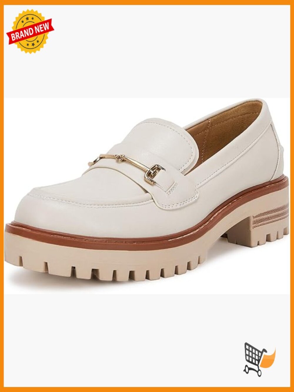 Vintage Lug Sole Chunky Heel Loafers - Platform Oxfords Slip On